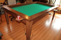 Game Table W Removable Top / Cup Holders & Pull-Out Trays 2 small