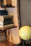 Rustic Live Edge Oak Slab Bookcase / Built In Desk 8 small