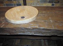 Rustic Bathroom Vanity Countertop - Reclaimed Barnwood 3 small