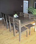 Oak Dining Table With 10 Chairs 2 small