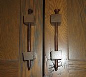 Rustic Reclaimed Barnwood Entry Cabinet / Coat Rack 5 small