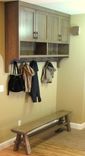 Rustic Reclaimed Barnwood Entry Cabinet / Coat Rack 4 small