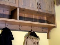 Rustic Reclaimed Barnwood Entry Cabinet / Coat Rack 2 small