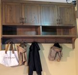 Rustic Reclaimed Barnwood Entry Cabinet / Coat Rack 1 small