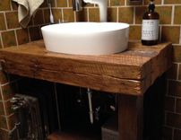 Rustic Bath Vanity - Reclaimed Barnwood 2 small