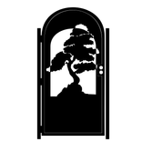 Decorative Steel Gate - Steel Panel Art - Zen Bonsai - Garden Gate - Handmade 1 small