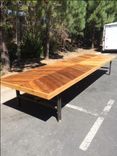 Reclaimed Wood Custom Chevron Table With Industrial Metal Legs 2 small