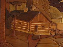 Framed Intarsia-Sunset Valley 2 small