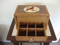 Intarsia Cardinal Keepsake/Jewelry Box 3 small