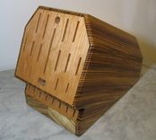 Zebra Wood Knife Block 1 small