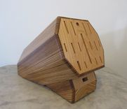 Custom Zebrawood Knife Block 1 small