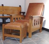 Bow Arm Arm Morris Chair With Footstool 2 small