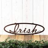 Personalized Hanging Oval Metal Name Sign with Script Lettering 3 small