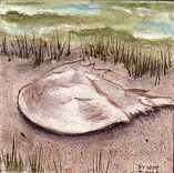 Hand Painted Tile: Beach Fireplace 3 small