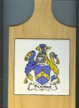 Hand Painted Ceramic Tile:  Penman Coat Of Arms 2 small