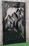 Decorative Steel Gate - Metal Art Panel - Mountain View - Mountain Garden Gate - Handmade 1 small