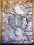 Hand Carved Snapping Turtle Nature Scene 1 small