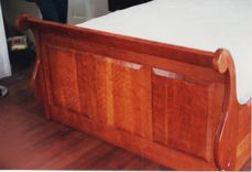 Curly Cherry Sleigh Bed 1 small