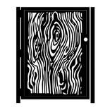 Decorative Steel Garden Gate - Wood Grain - Modern Gate - Decorative Steel Panel 3 small