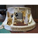Large Vintage Floor Lampshade Recover 2 small