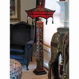 Custom Oriential Floor Lamp Lampshade 1 small