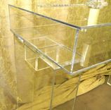 Acrylic, Hinged Top Modular Desk.  Hand Crafted, Made To Order- Custom Features Never A Problem 2 small