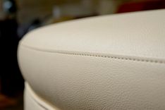 Borne Settee In Vinyl Cream Color 3 small