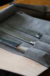 Italian Leather Knife Roll 2 small