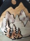 Rustic Wall Art, Handmade Laser Cut Wall Decor, Mountain Scene Wall Art 3 small