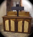 Rustic Tv Lift Cabinet With Spaulted Maple Doors 2 small