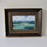 Original Framed Impressionist Acrylic Landscape Painting, 9" X 7" 1 small