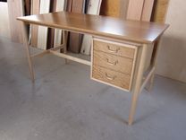 Danish Modern Maple Cherry Desk 2 small
