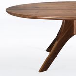 Oval Coffee Table In Solid Walnut "Kapok" 2 small