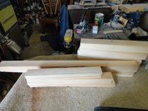 Floating  Box Shelves In White Pine. 9 small