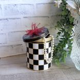 Elegant Checks Gift Box Decorative Gift Tin Home Decor Storage 5 small