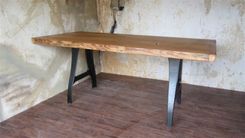Reclaimed Wood Kitchen Table Industrial Legs 3 small