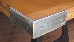 Reclaimed Wood Kitchen Table Industrial Legs 4 small