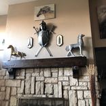 Floating Shelf Fireplace Beam Mantel Rustic Distressed With Antique Bolts 1 small