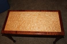 Sapele And Birdseye Maple Piano Bench 2 small