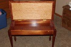 Sapele And Birdseye Maple Piano Bench 3 small