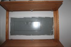 Custom Dovetailed Cabinet To Cover Electrical Service 3 small