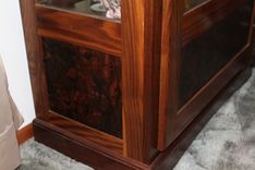 Solid Walnut Curio Cabinet 4 small