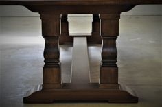 Farmhouse Trestle Table With Breadboard Top 2 small