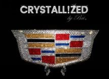 Pink Cadillac Crystallized Car Emblem Bling Genuine European Crystals Bedazzled 5 small
