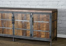 Rustic Modern Credenza, Reclaimed Wood Sideboard, Farm House Style Buffet 4 small