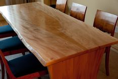 Live Edge American Sycamore Dining Table 2 small