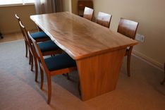 Live Edge American Sycamore Dining Table 3 small