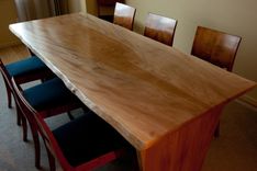 Live Edge American Sycamore Dining Table 4 small