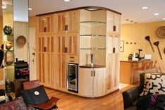 Built In Birds Eye Maple, And Walnut Cabinetry 1 small