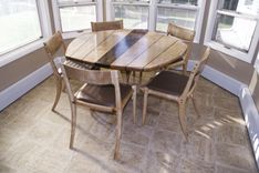 Tiger Maple And Walnut Soft Pentagonal Table 1 small